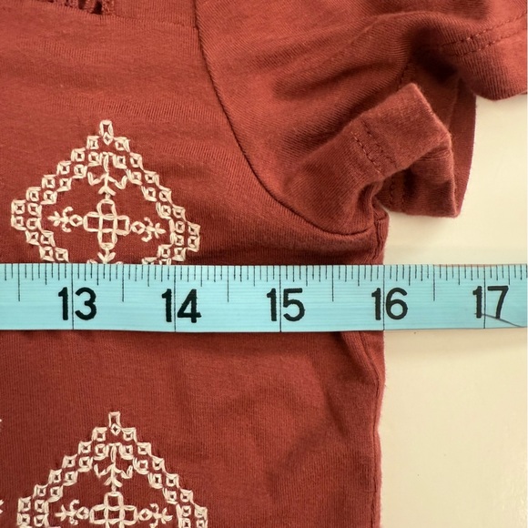 American Eagle Soft & Sexy Rose Pink Mauve Embroidered Square Neck Top Size SM - Picture 10 of 10